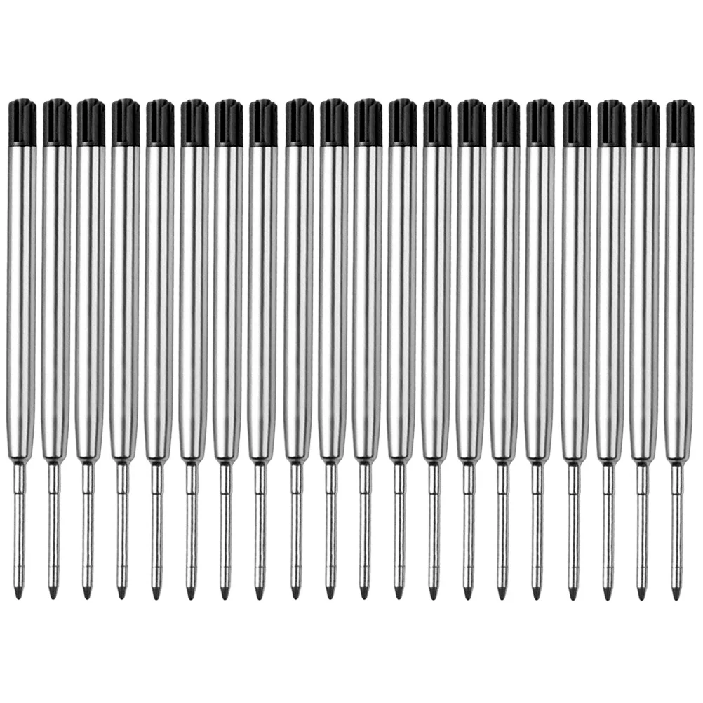 

20PCS 1mm Metal Tip Gel Pen Refills Student Stationery Office Supplies for Craft Doodling Scrapbooking Drawing (Black)