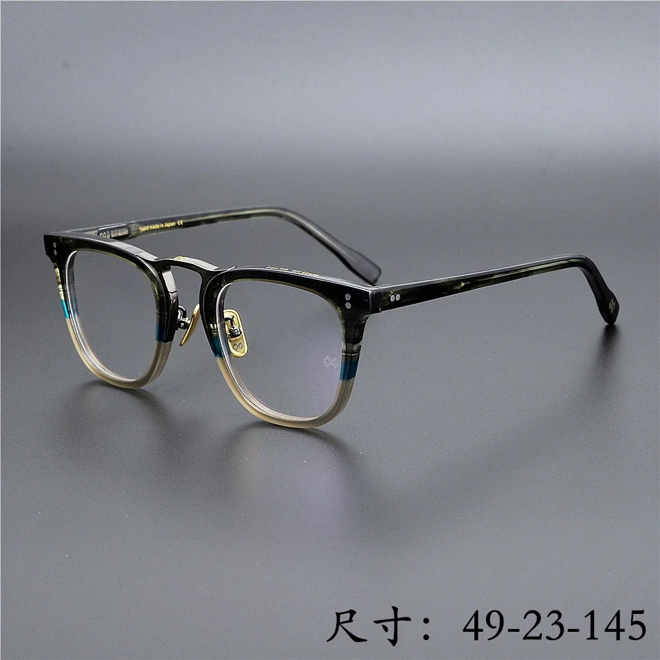 Original Top-quality Vintage Fashion Acetate Eyeglass Frames Trend Retro Polygon Eyewear Women Men Prescription Ready Reading