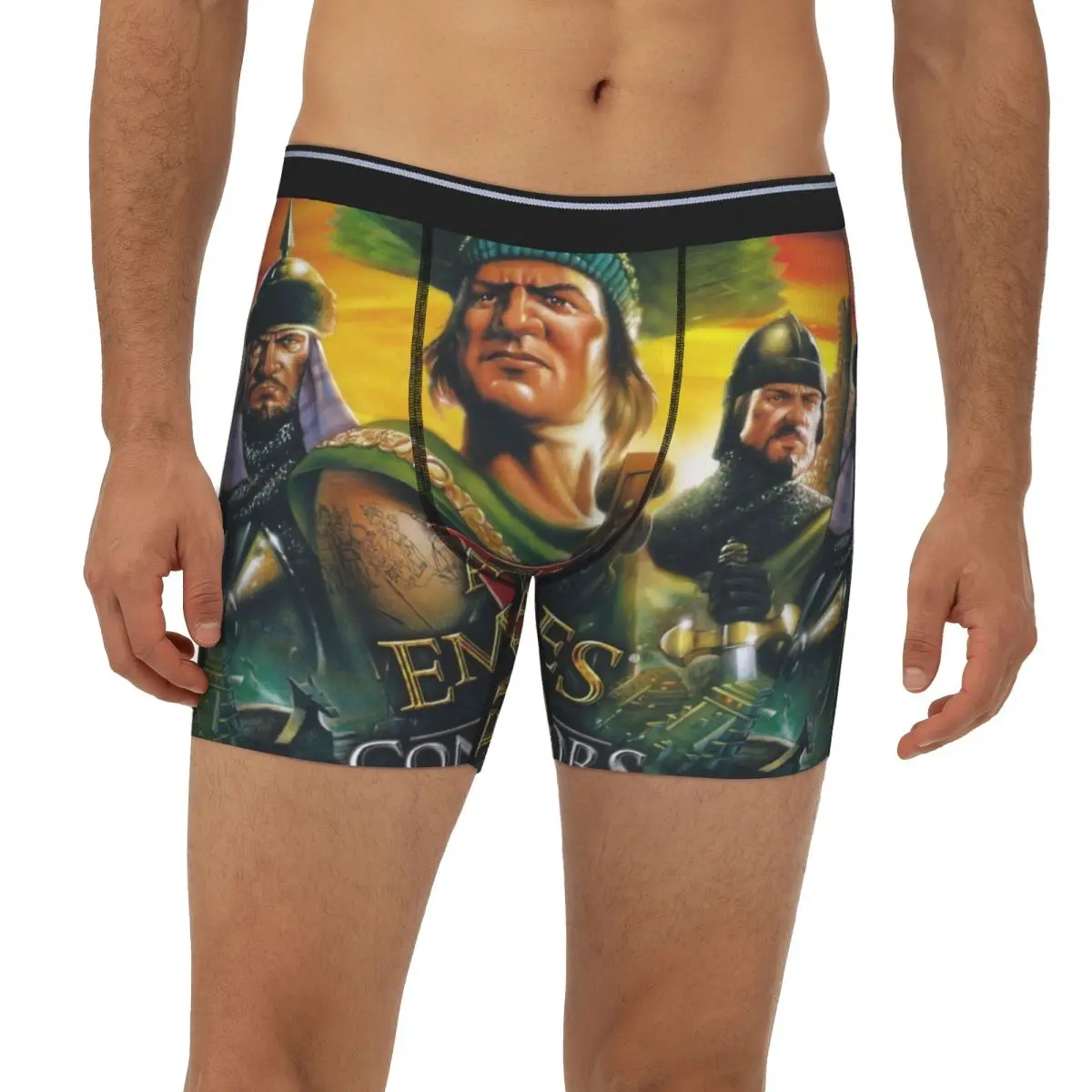 Age Of Empires II The Conquerors Boxer Long caleçon court hommes culottes sous-vêtements confortables pour Homme Homme petit ami cadeaux