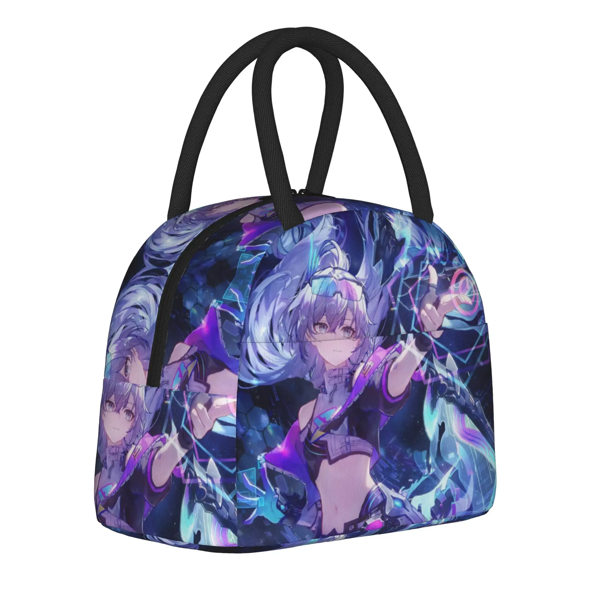Honkai Star Rail Insulated Lunch Bags for Men Women  Food Bag Portable Cooler Thermal Bento Box For School Office