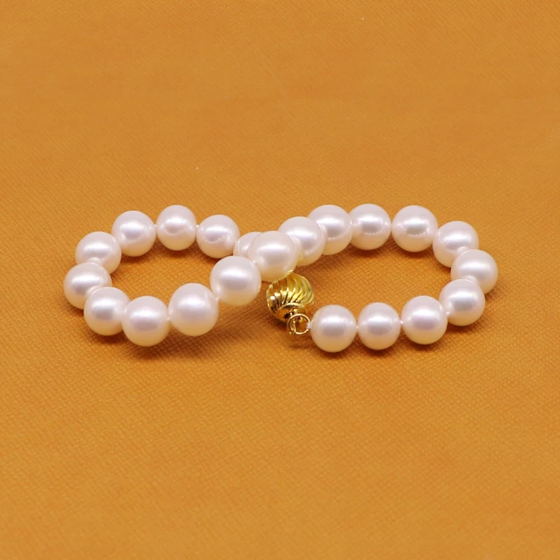 HOOZZ.P 7-8mm AAAA A Gem Quality Bracelet With Pearl Female Natural Freshwater Cultured In White Wedding Gift For Girl Women Top