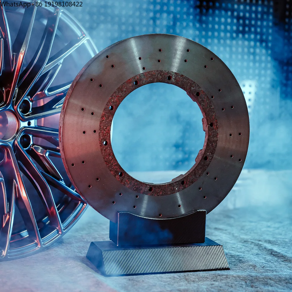 Racing-Grade Carbon Ceramic Rotors - Reduced Brake Disc Fade & Enhanced Stopping Power for Sports Cars for Tesla S Plaid 2012+