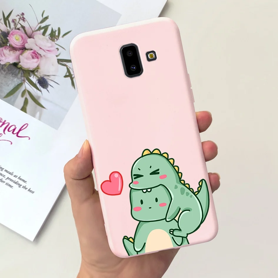 For Samsung Galaxy J4 J6 Plus 2018 Case Popular Flower Soft Silicone Phone Back Cover For Samsung J6Plus J4Plus J610F J415F Capa