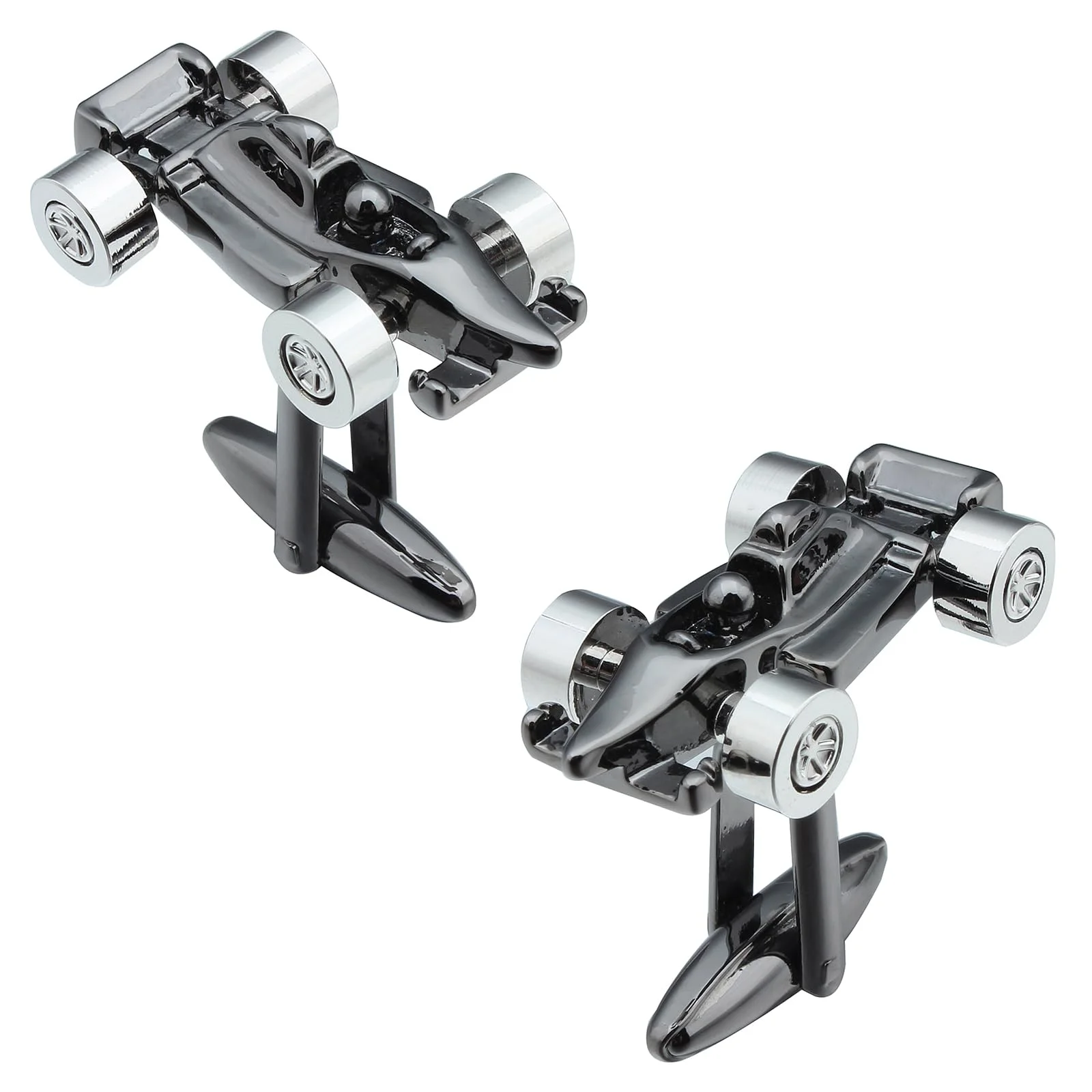 HawsonMen's F1 Racing Car Cufflinks 3D Design Cuff Links for Business Wedding Party Gift for Racing Enthusiasts