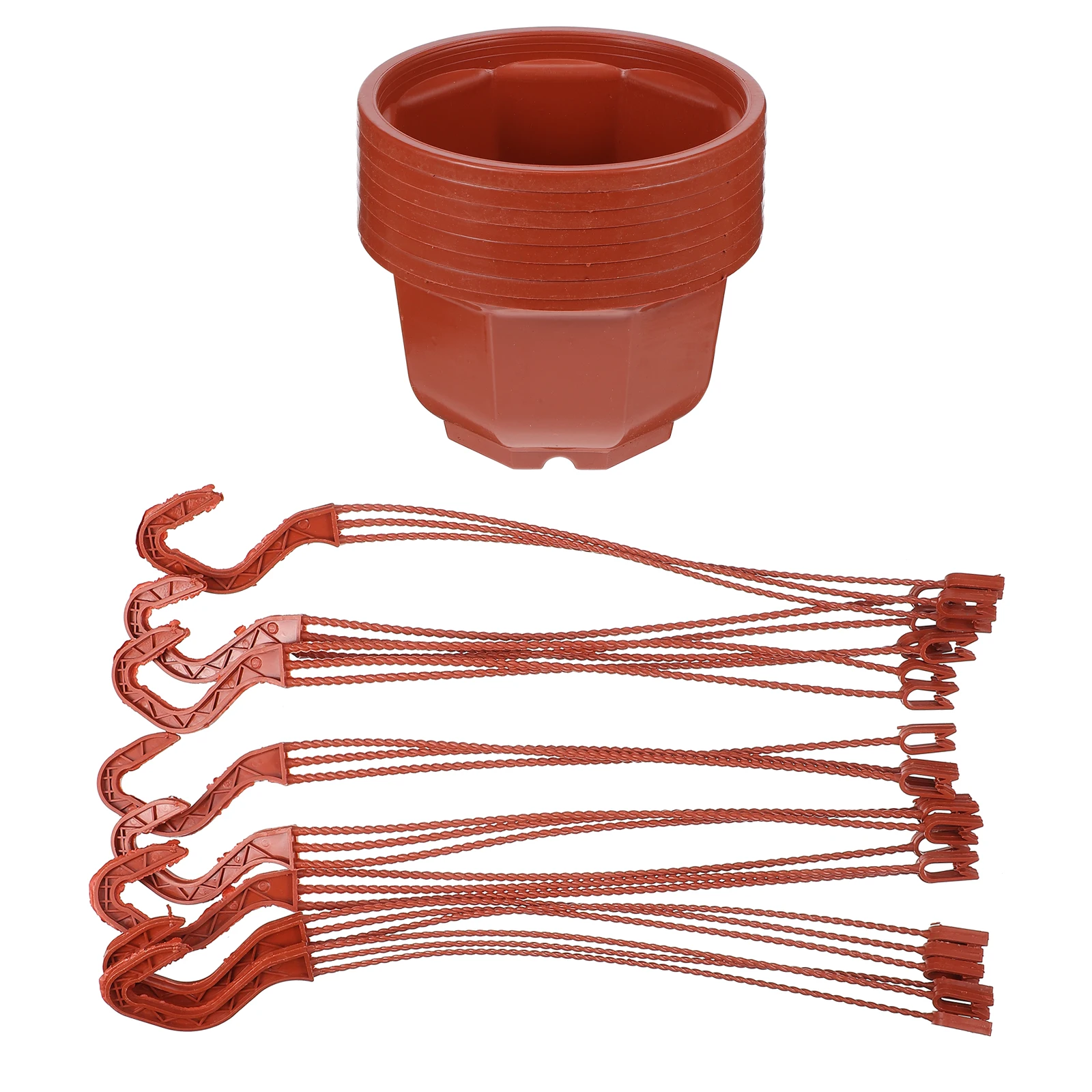 

8pcs Flower Pots Thick Material Garden Planters Plastic Flower Pots Balcony Decor Planter Containers