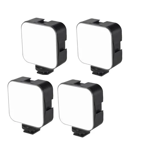 Imagen 2 del producto Mini luz LED portátil de 5W para fotografía y vídeo, lámpara de relleno de 6500K, adaptador de montaje de zapata regulable para cámara DSLR Canon/Nikon/Sony