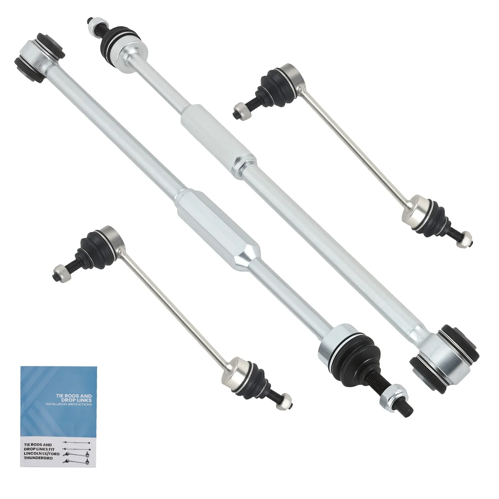 Rear Torque Tie Rod Ends Sway Bar End Links For Lincoln LS 2000-2006 Left Right