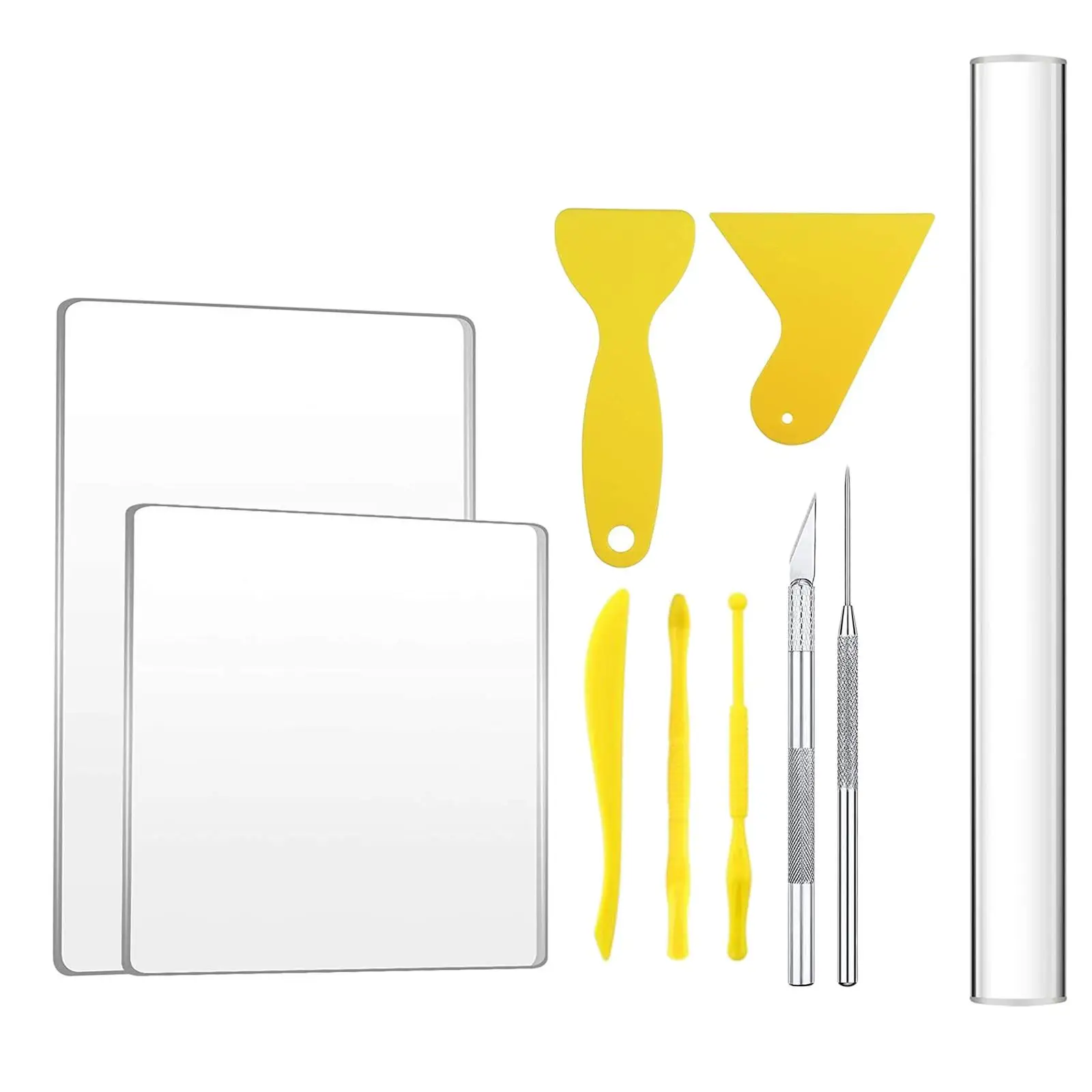 10pack-diy-clay-tool-acrylic-clay-roller-acrylic-sheet-craft-modelling-tools