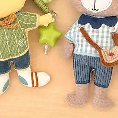 

Creative Cartoon Fabric Doll Keychain Cute Frog Bear Doll Keyring Bag Pendant Lovely Hanging Decoration Couple Key Holder Gifts