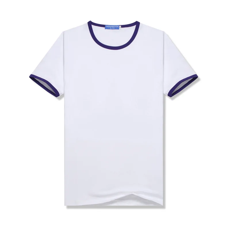 Polyester Tees Summer Raglan Short Sleeve Round Neck Tops for Adult Kids Sublimation Blank White T-shirt Family Matching Outfits