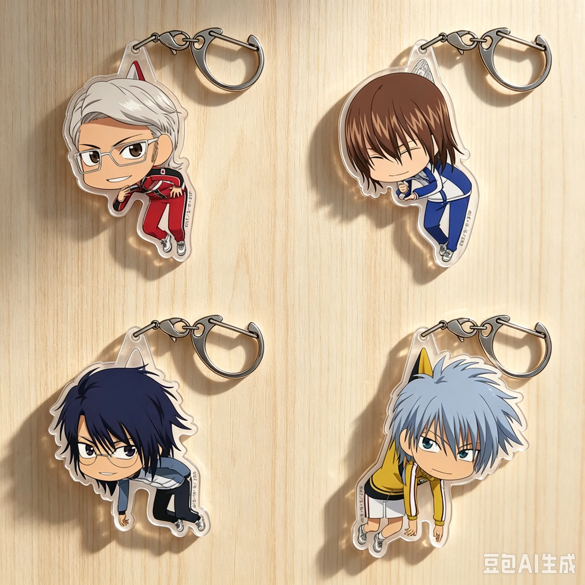 HOT Anime The Prince Of Tennis Bag Pendant Gifts For Girls For Fans Gifts Jewelry Bag Acrylic KeyRing Backpack Pendant Keychain