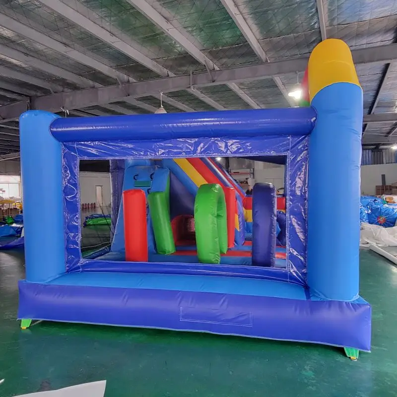

Надувной батут-замок с горкой для детей и взрослых, для детских праздников, с воздуходувкой