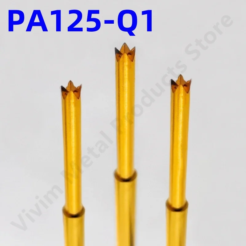 

100PCS PA125-Q1 Spring Test Probe PA125-Q Test Pin P125-Q P125-Q1 Test Tool 33.35mm 2.02mm Needle Gold Tip Dia 1.7mm Pogo Pin