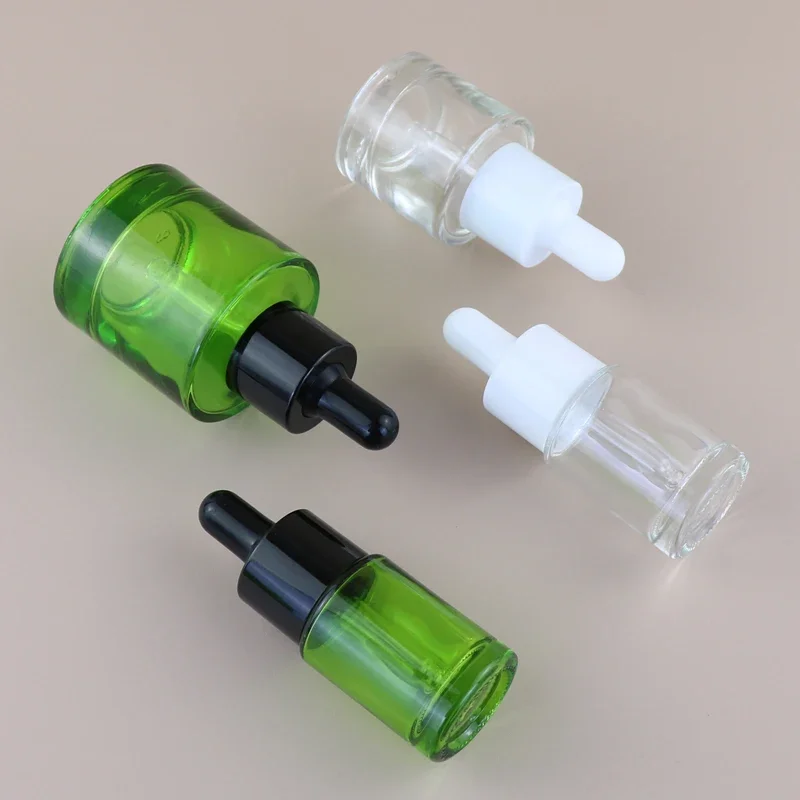 10PCS 10/15/30ml Makeup Dropper Bottled Essential Oil Essence Sample Empty Portable Pipette Light Proof Glass Mixing Bottles