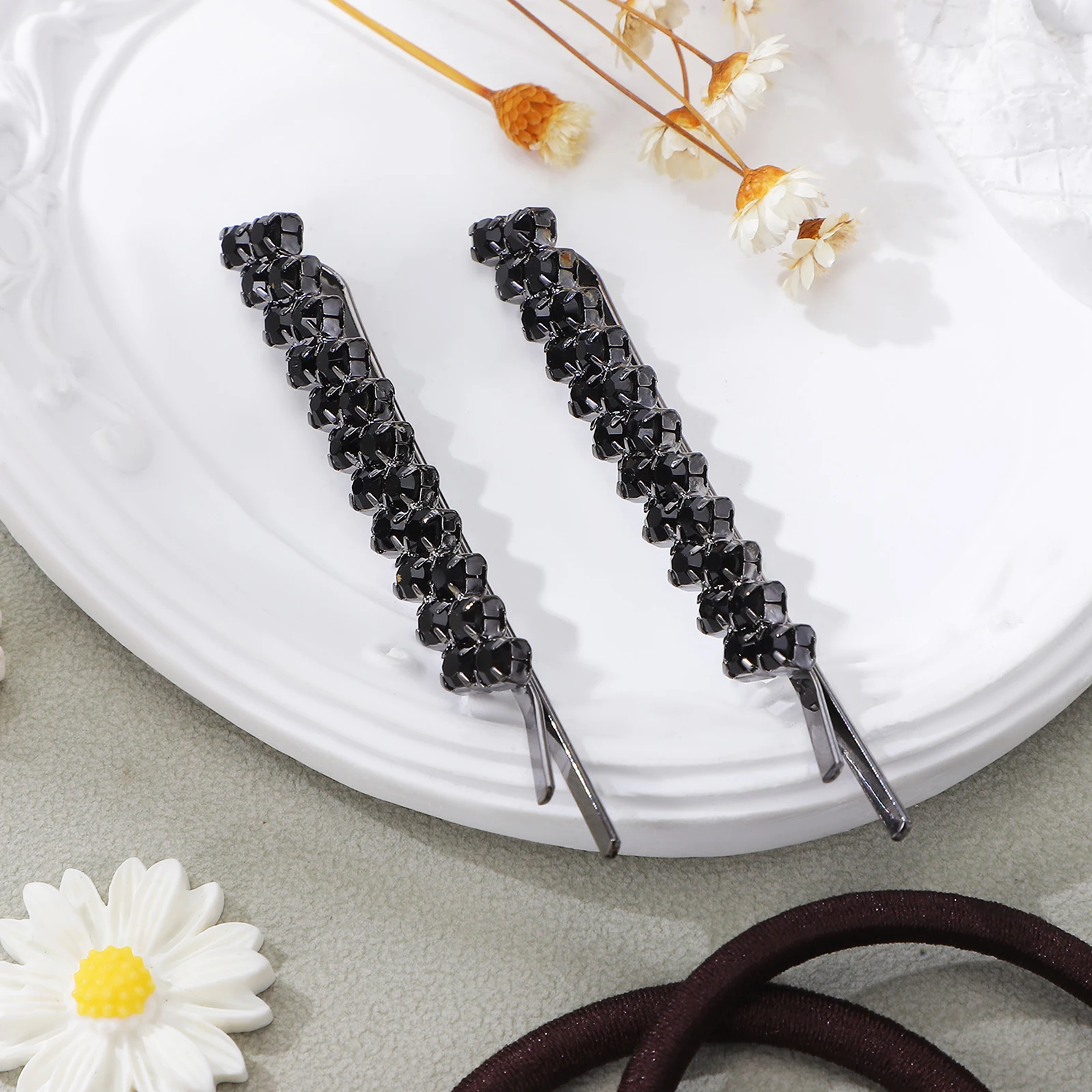 

1 комплект, заколки для волос со стразами, изысканные металлические заколки для волос Бобби, свадебная вечеринка, помолвка, танцевальные аксессуары для волос, стильная женская заколка для волос
