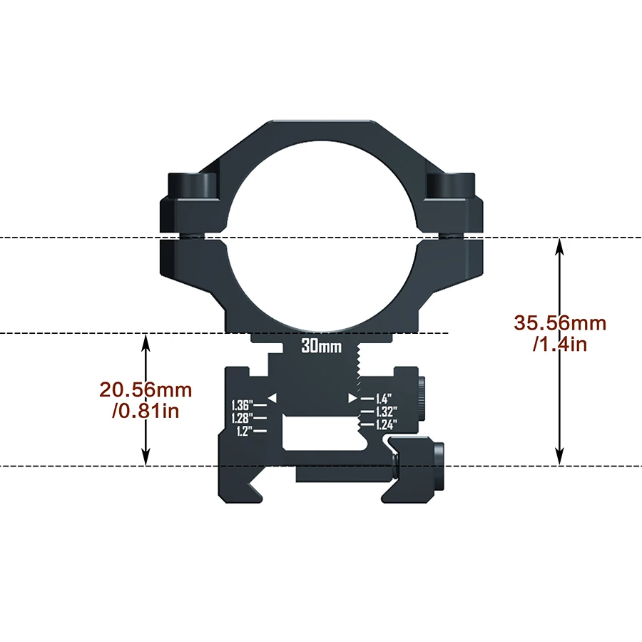 Discoverer tres clavos 3025,4 diámetro de tubo múltiple aumentado 6061 accesorio de caza al aire libre de alta precisión