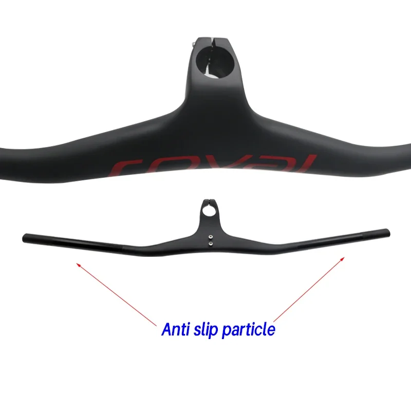 2024 Mtb Stuur En Stuurpen 28.6 Mm-17 Graden Carbon Geïntegreerd Stuur Voor Mountainbike 660 ~ 80070/80/90/100/110 Fietsonderdelen