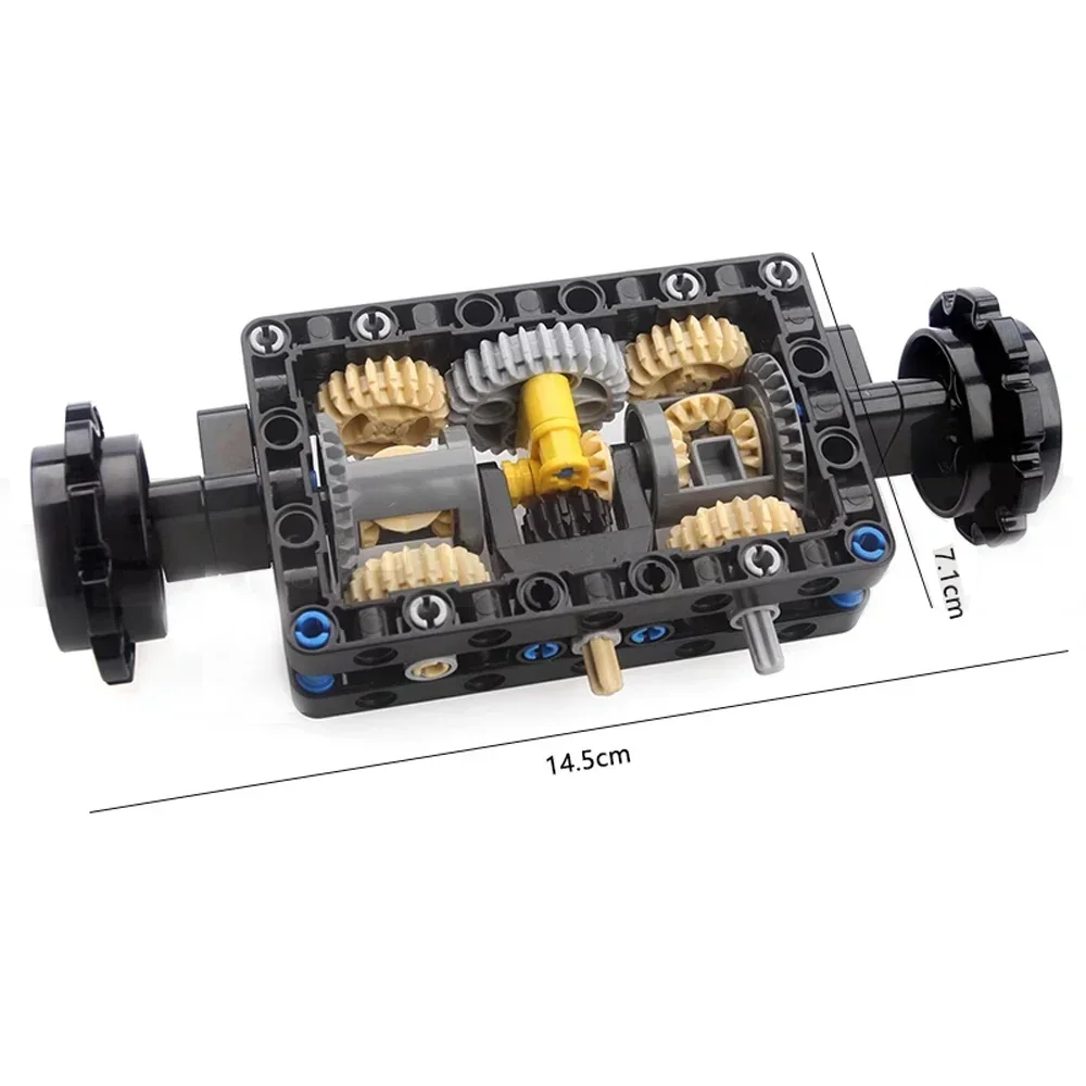 MOC Tank Excavator Tracked Chassis Remote Control Steering System Gear Differential Bricks Pair L Motors 88003 Building Blocks