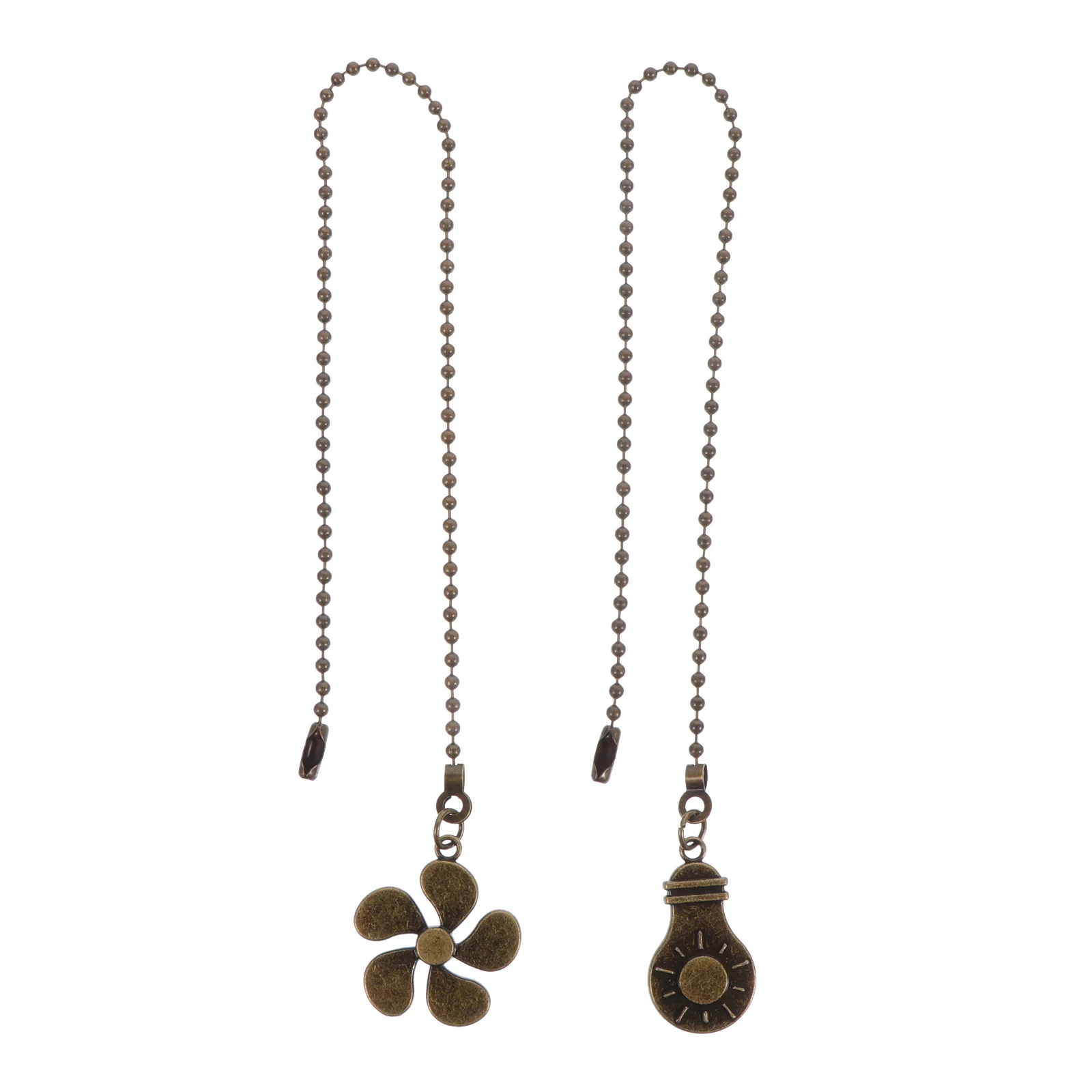 

2 Pcs Light Pendant Dark Brown Pull Chains Beaded Pull Chain Extension Extension Chain Accessories for Ceiling Fans Lights