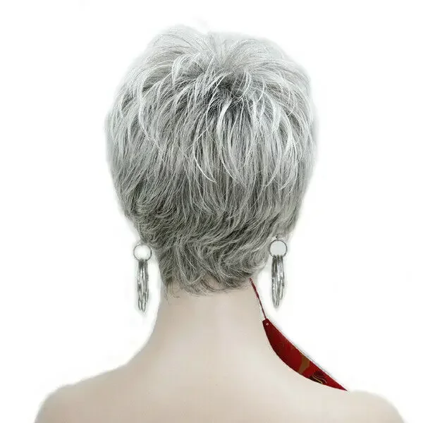 Women Short Hair Wig Synthetic Bangs Natural Hair Cosplay Full Wigs