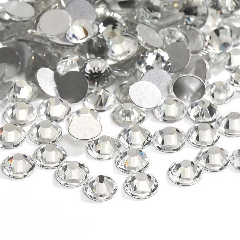

Non Hotfix Rhinestones SS3~SS40 Flatback Glass Crystals Rhinestones For Nail Clothes Decoratian Accessories Crystal Ab Gemstones