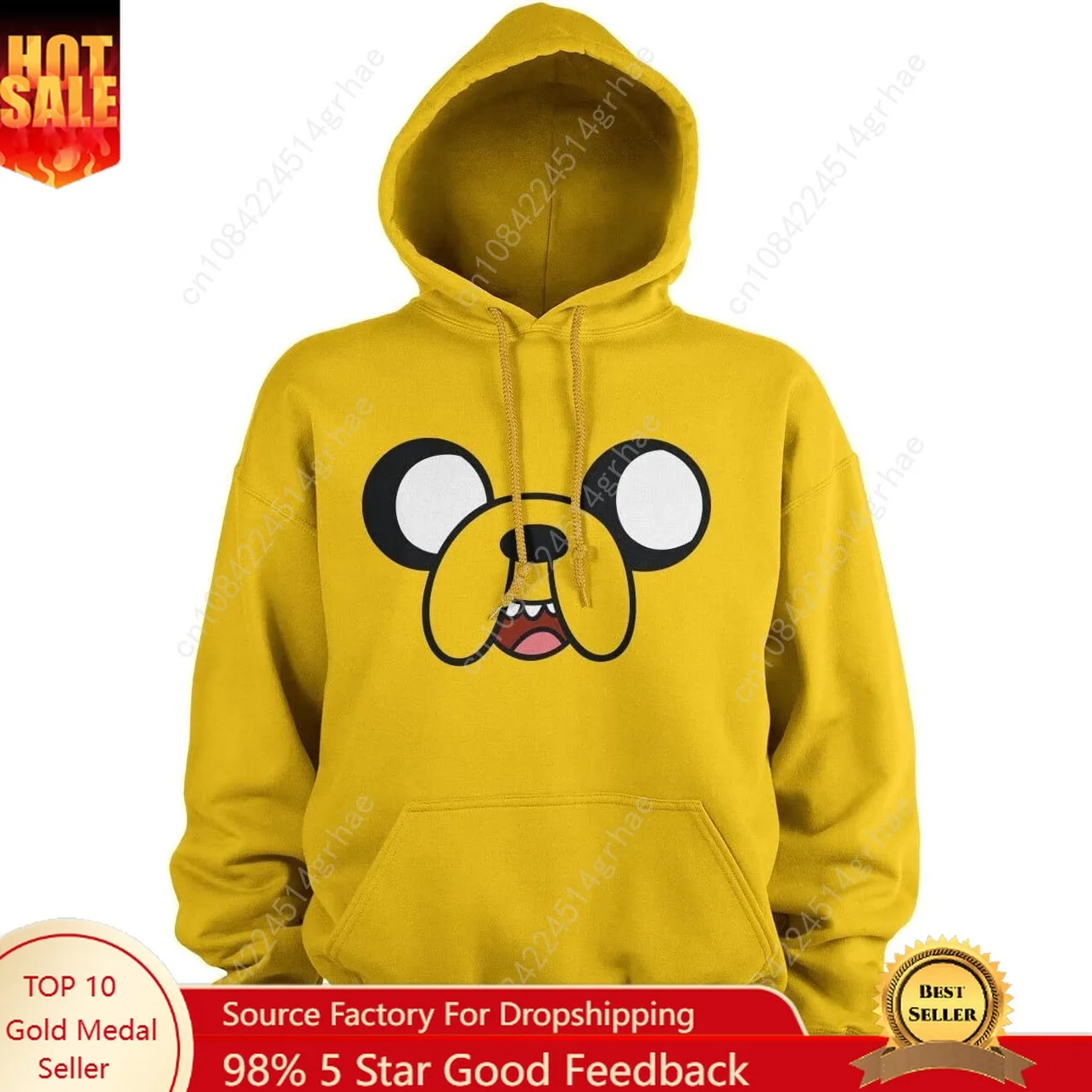 سترة بقلنسوة Jake The Dog مرخصة رسميًا من Adventure Time #1