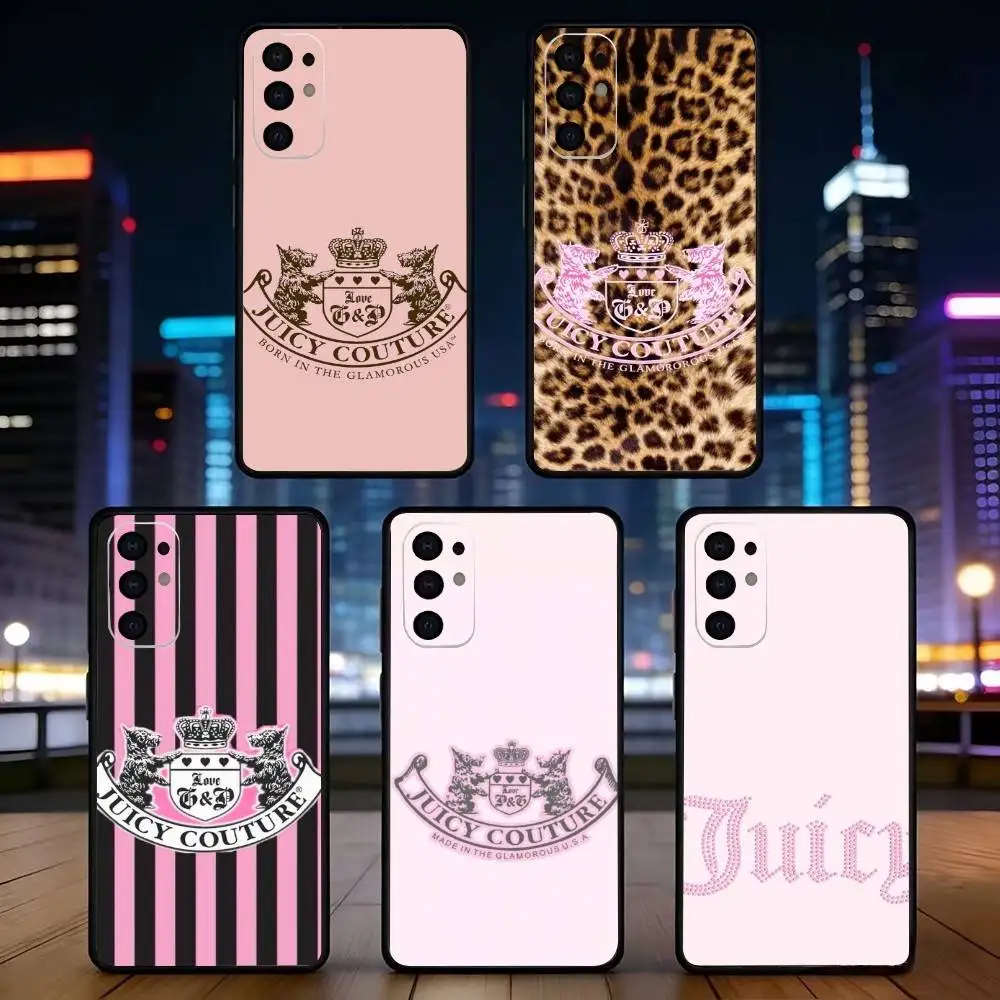 J-Juicy-C-Couture Phone Case For Samsung S25,S24,S21,S22,S23,S30,Ultra,S20,Plus,Fe,Soft Silicone Black Cover