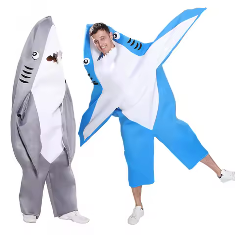 Adult Funny Shark Costume Halloween Animals Cosplay Outfits Carnival Easter Purim Fancy Dress