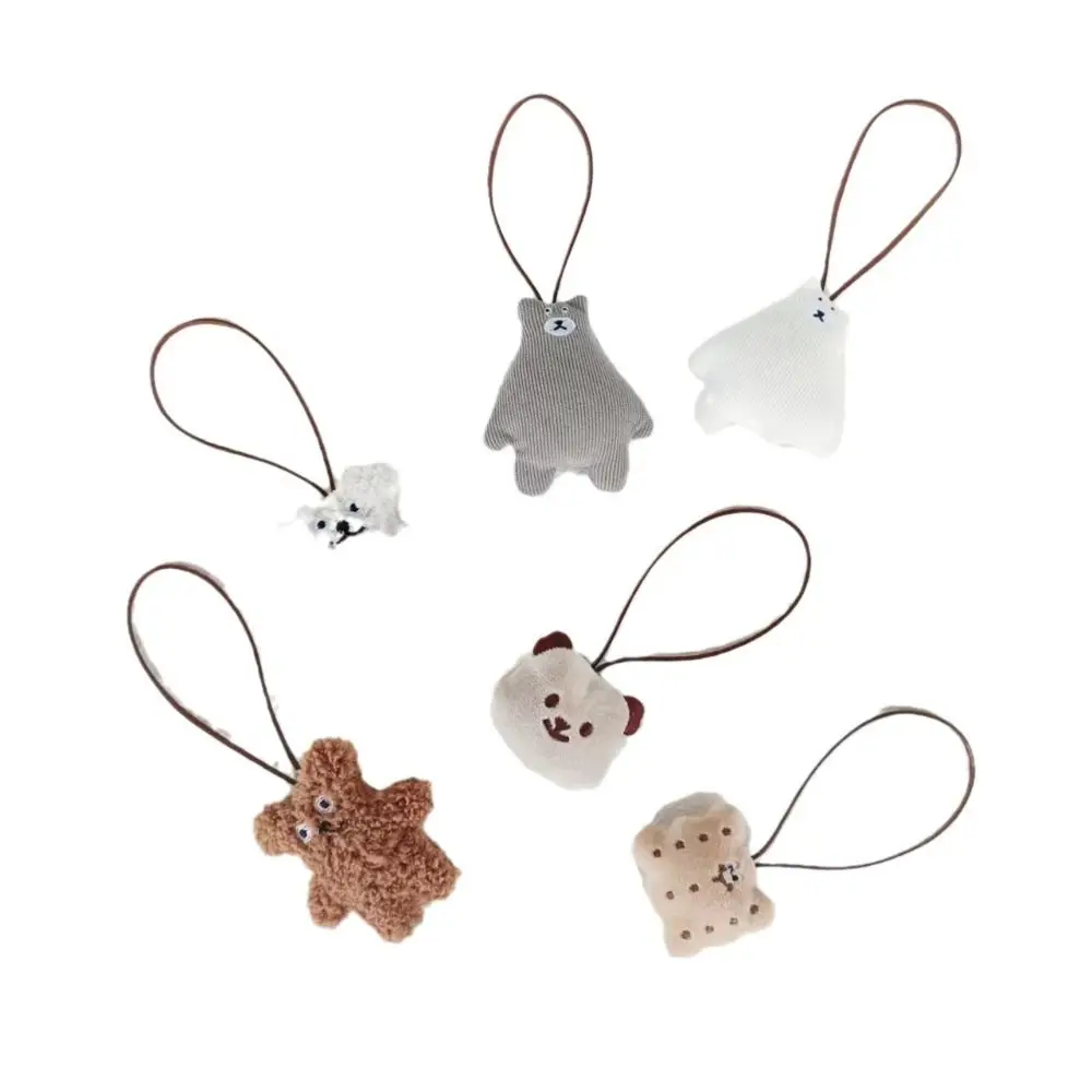 Creative Cookie Bear Bag Pendant Bag Match Accessories Cloth Cue Backpack Decoration Stuffed Korean Style Animal Lanyard Gift