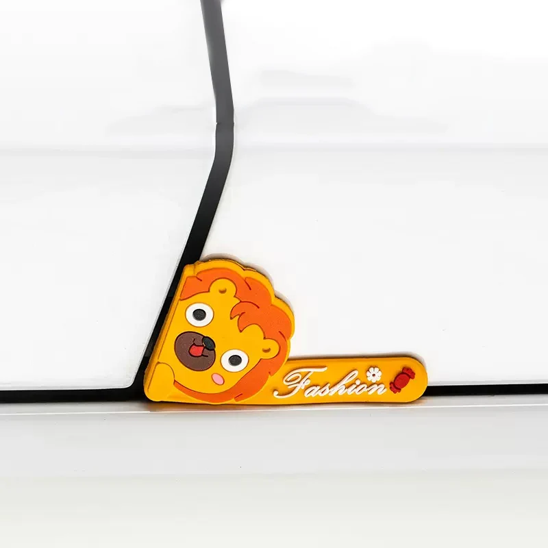 

4PCS car door corner anti-collision sticker cartoon cute body door edge anti-collision rubber strip for opening the door anti-co