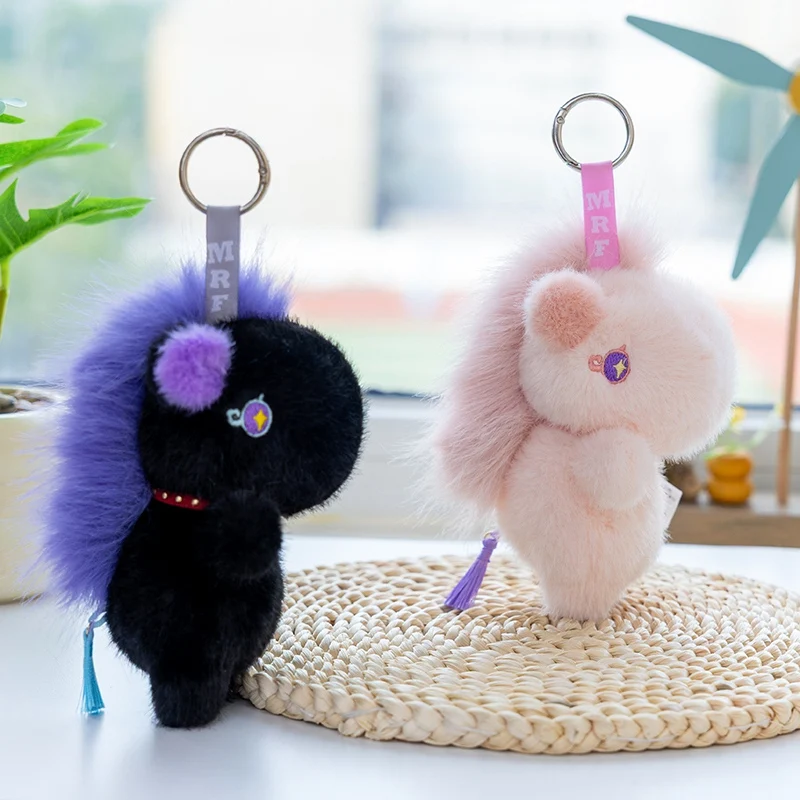 ตุ๊กตาสัตว์การ์ตูนม้า 13 ซม. สีเหลือง ดำ ชมพู แดง ตุ๊กตาโพนี่นำโชค ของเล่นตุ๊กตาขนนุ่ม พวงกุญแจ ของตกแต่งกระเป๋าเป้ ของขวัญสำหรับเด็ก