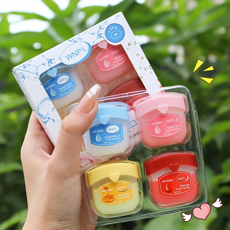 4/8pcs Fruit Series Lip Moisturizing Balm Set Natural Plant Refreshing Non-sticky Anti-Cracked Lip Mask Vaseline for Lips Makeup