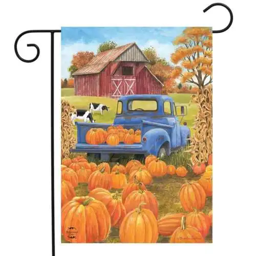 Pumpkin Patch Pickup Autumn Garden Flag Farm Barn 12.5