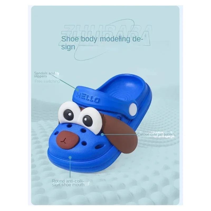2024,New, Summer Slides Children\'s Cute Cartoon Boy Home Bath Non-Slip Sands Baby Soft Bottom Outdoor Shoes Baby Cute Slides New