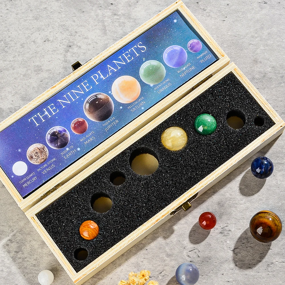 9pcs/set Nine Planet Crystal S - Healing Crystal Set ulasan dan harga