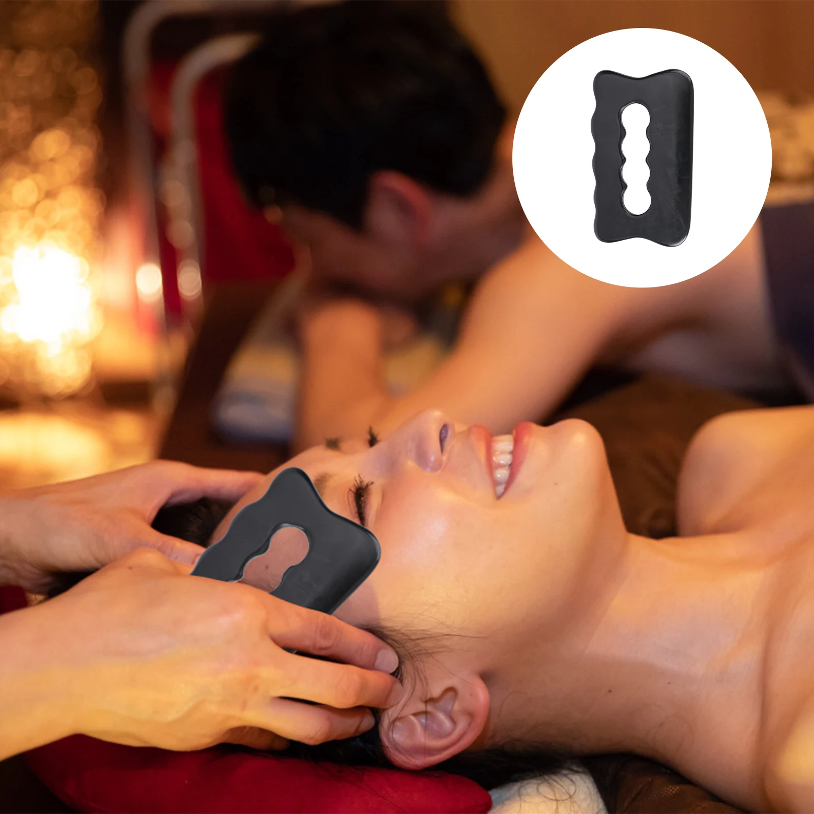

Bianstone Scraping Plate Massage Tool Natural Stone Home Salon Professional Therapist Handheld Smooth Texture Neck Back Facial