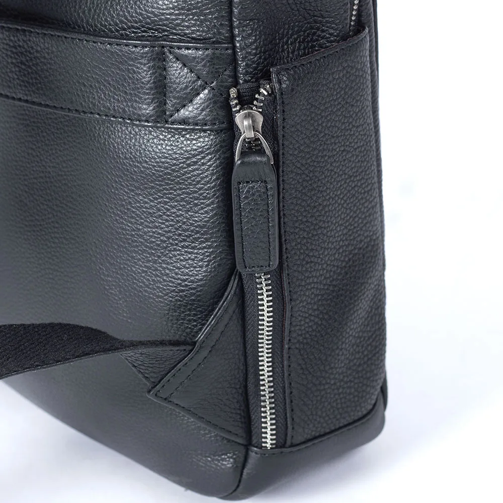 S.WORKER Herren-Rucksack aus echtem Leder, lässige Schultaschen, großer klassischer Reise-Tagesrucksack, Geschenk für Männer – Detail 17