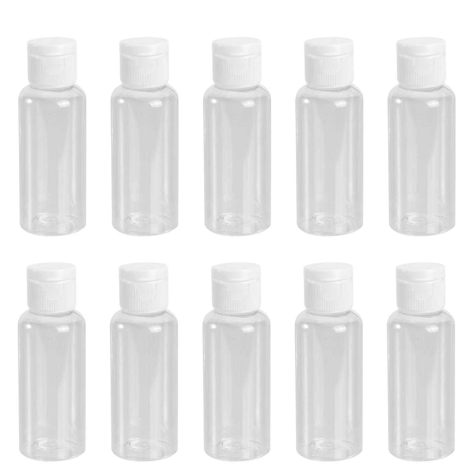 

10Pcs Travel Bottle Set 50Ml Transparent Plastic Empty Bottles Suitable for Cosmetics Lotion Shampoo Daily Use
