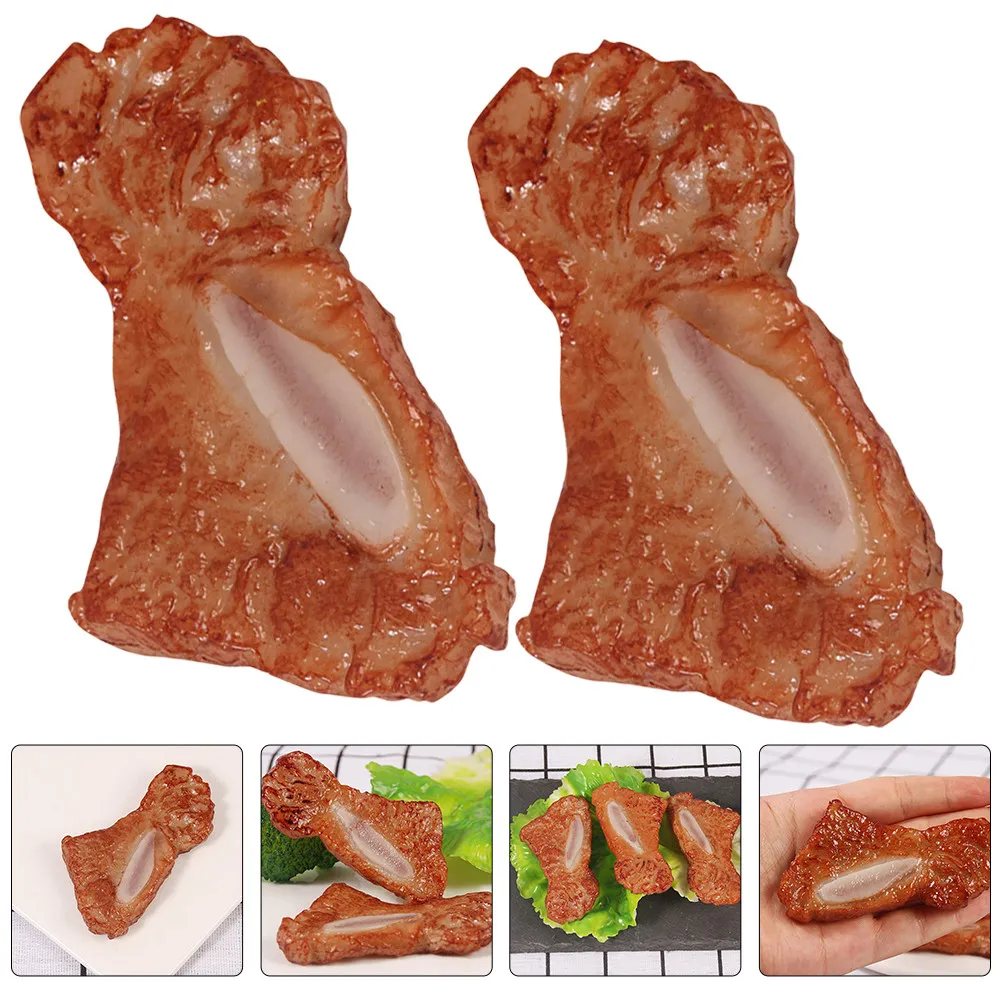 

2 шт. Декоративные модели-имитации ребер для дома, забавный декор для стола, подарок, игрушка для кровати