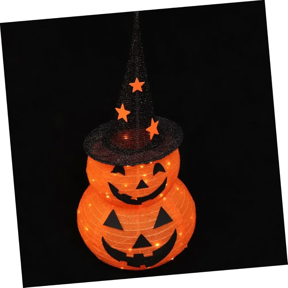 

1pc Pumpkin Lantern Ornaments Led Pumpkin Witch Lantern Glowing Pumpkin House Decorations for Home Party Layout Lantern