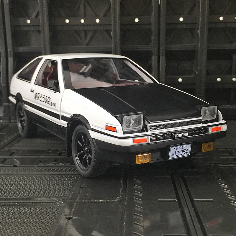 1:24 Initial D  AE86 Alloy Diecast Car Model Sports Car Toys For Kids Adults Pull Back Vehicles Toy Cars