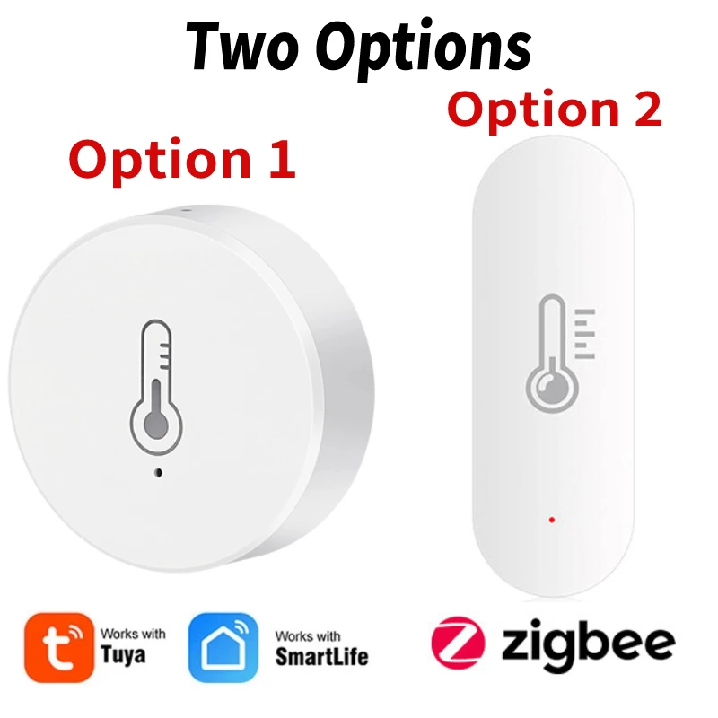 Tuya ZigBee sensore di temperatura e umidità Smart Life APP Control Smart Home Indoor igrometro funziona con ZigBee Gateway Hub