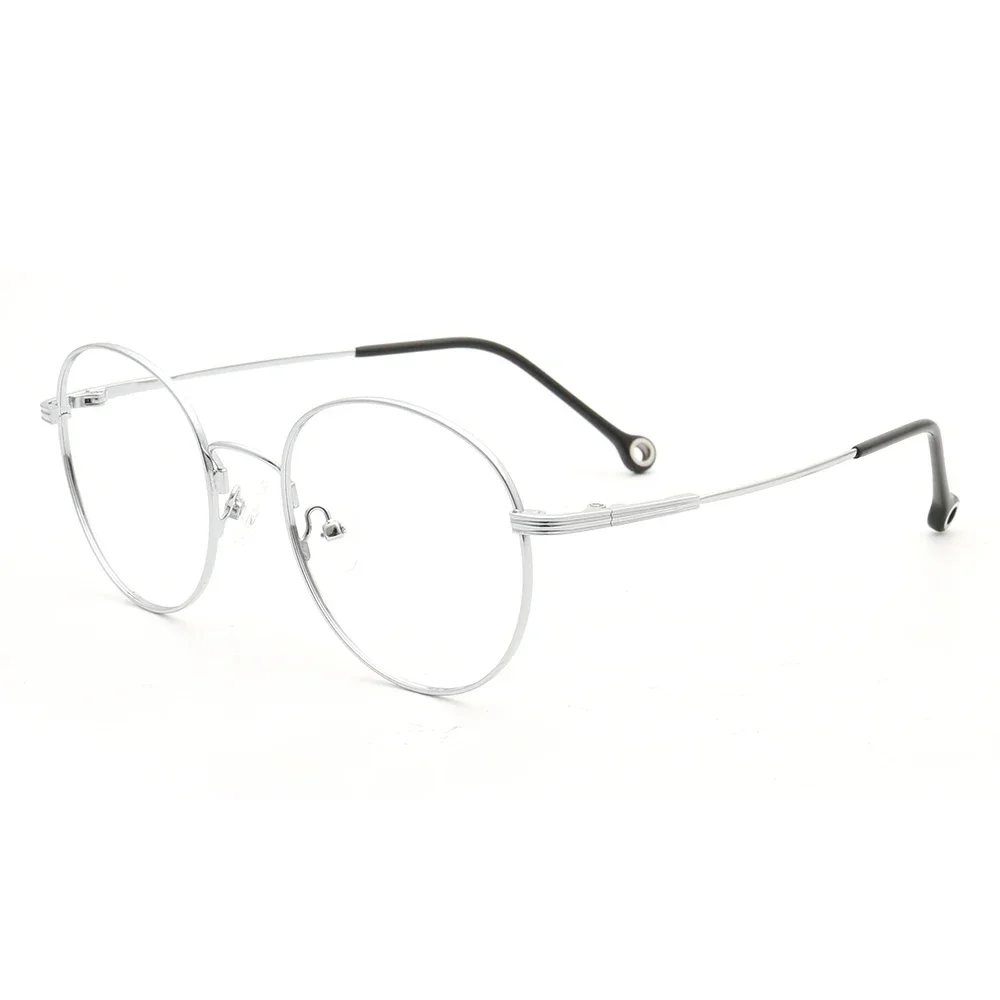 Flexible Memory Metal Round Eyeglasses Frames for Women & Men, Lightweight Gold Classic Optical Spectacles