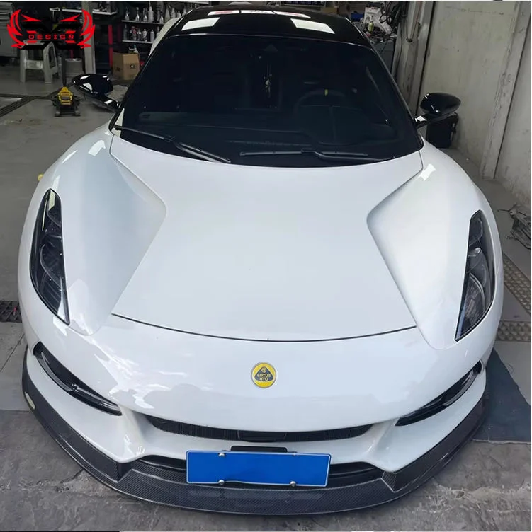 

Для Lotus Emira V стиль сухой углеродное волокно передняя губа передний бампер передний диффузор автомобильные аксессуары