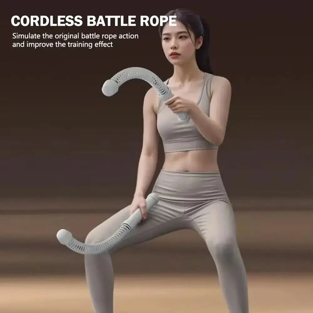 

Replacement Spring Gym Battle Rope Stainless Steel Rebound Cordless Battle Rope Non Slip Multifunction Strength Training Bar