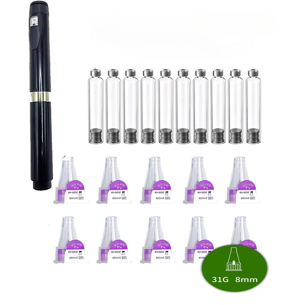 1 set Magische Pen met 3 ml Lege Cassette Cartridge Steriele Individuele Verpakt Tattoo Insuline Injectie Pen Kit Voor Lilly Insuline