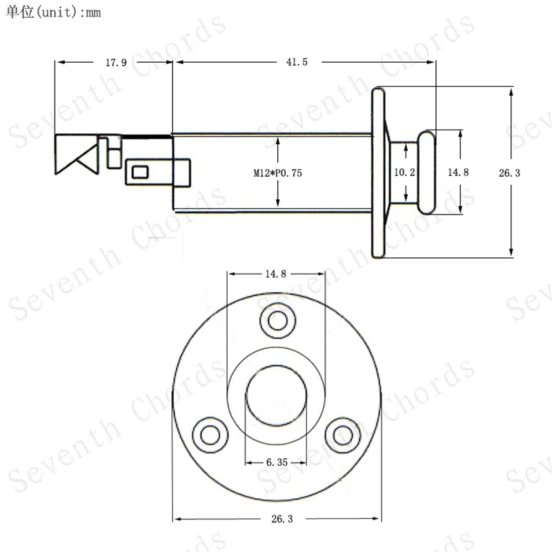 1Pcs Messing 1/4 "6,35 Strap Lock Pin Jack Ende Ausgang Eingang Buchse Für Bass Akustische Elektrische Gitarre Zubehör teile – Detail 22
