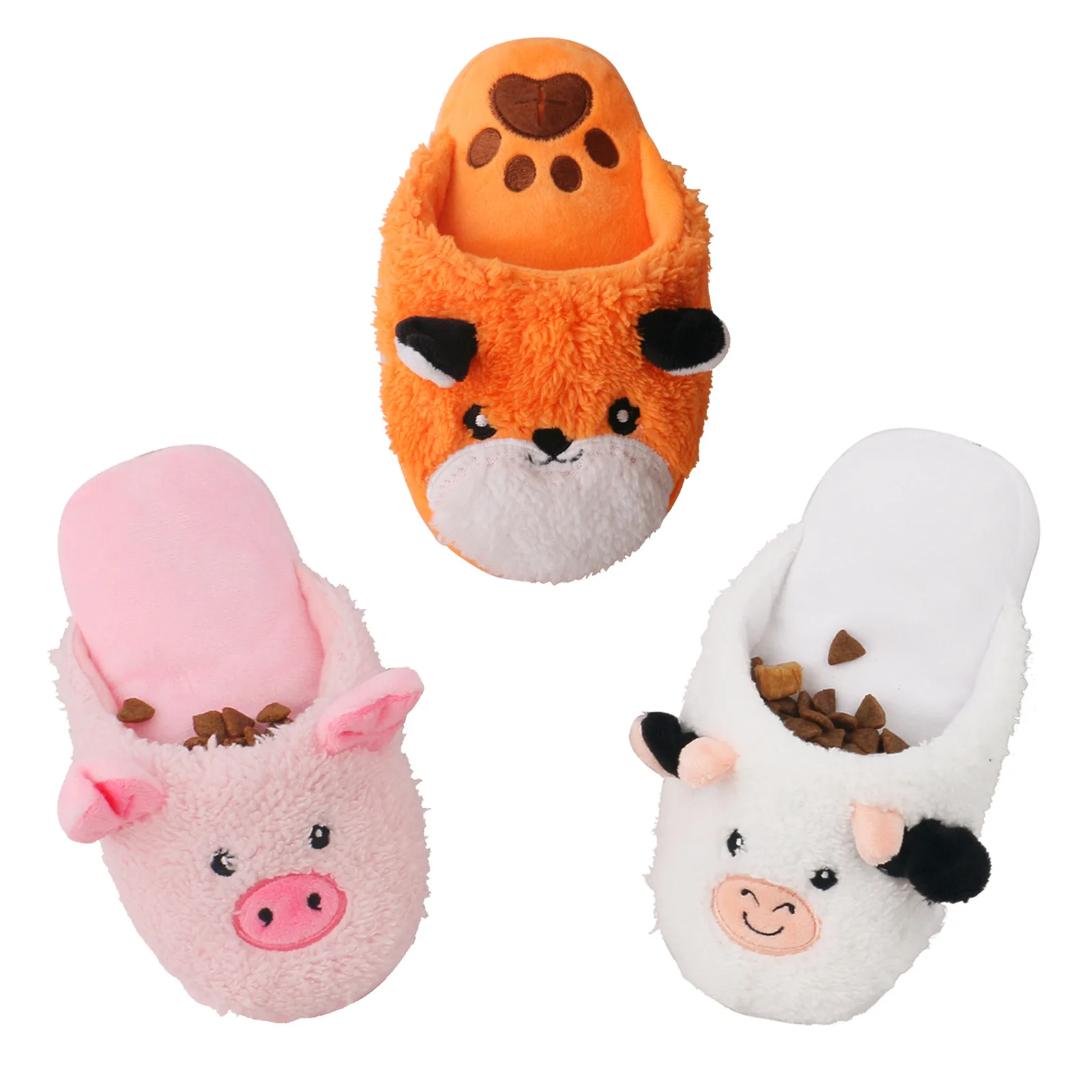 

BB Sound Plush Slippers for Pets, Chewing Toys, Teeth Grinding, Clean Mouth, Dog Sniffing, Puppy, Kitten, Teeth Grinding