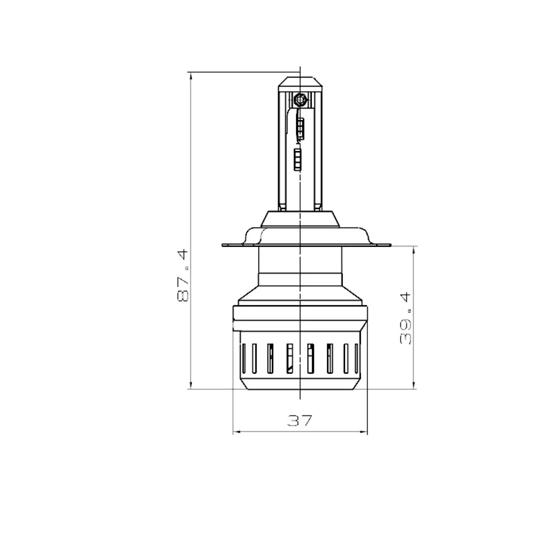 LED 자동차 헤드라이트, 캔버스 플럽 앤 플레이, 자동차 안개등, 2X M9 슈퍼 브라이트 H4 LED, 6500K LED 화이트 전구, 오토바이 헤드램프