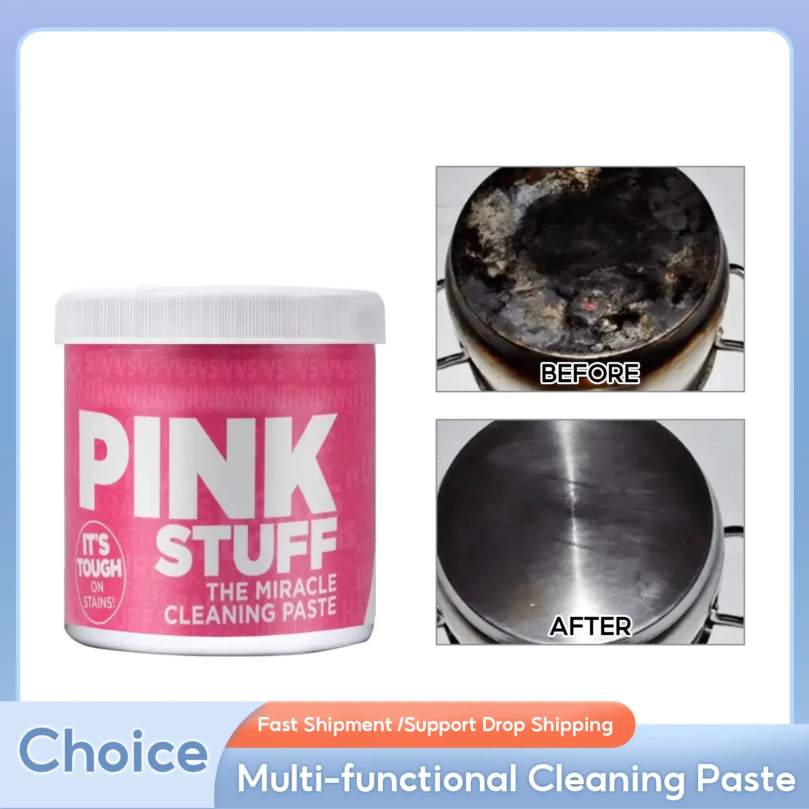 

Multi-functional Cleaning Paste Gently Remove Kitchen Heavy Greasy Dirt Metal Cookware Stain Household Universal Cleaning Powder